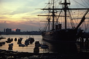HMS Warrior, Portsmouth, England (1989). A naval version of the "edge" in superior naval power of the era. Photo by Challen Yee. 