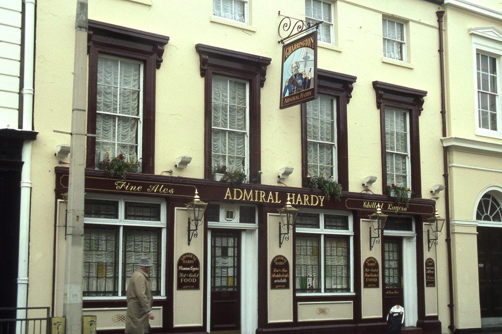 Let's go into the Admiral Hardy Pub and have a talk over a beer. - London 1989 photo by Challen Yee