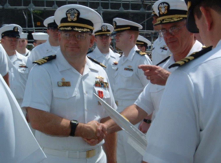 Cmdr. Merkel awarded the Bronze Star Award