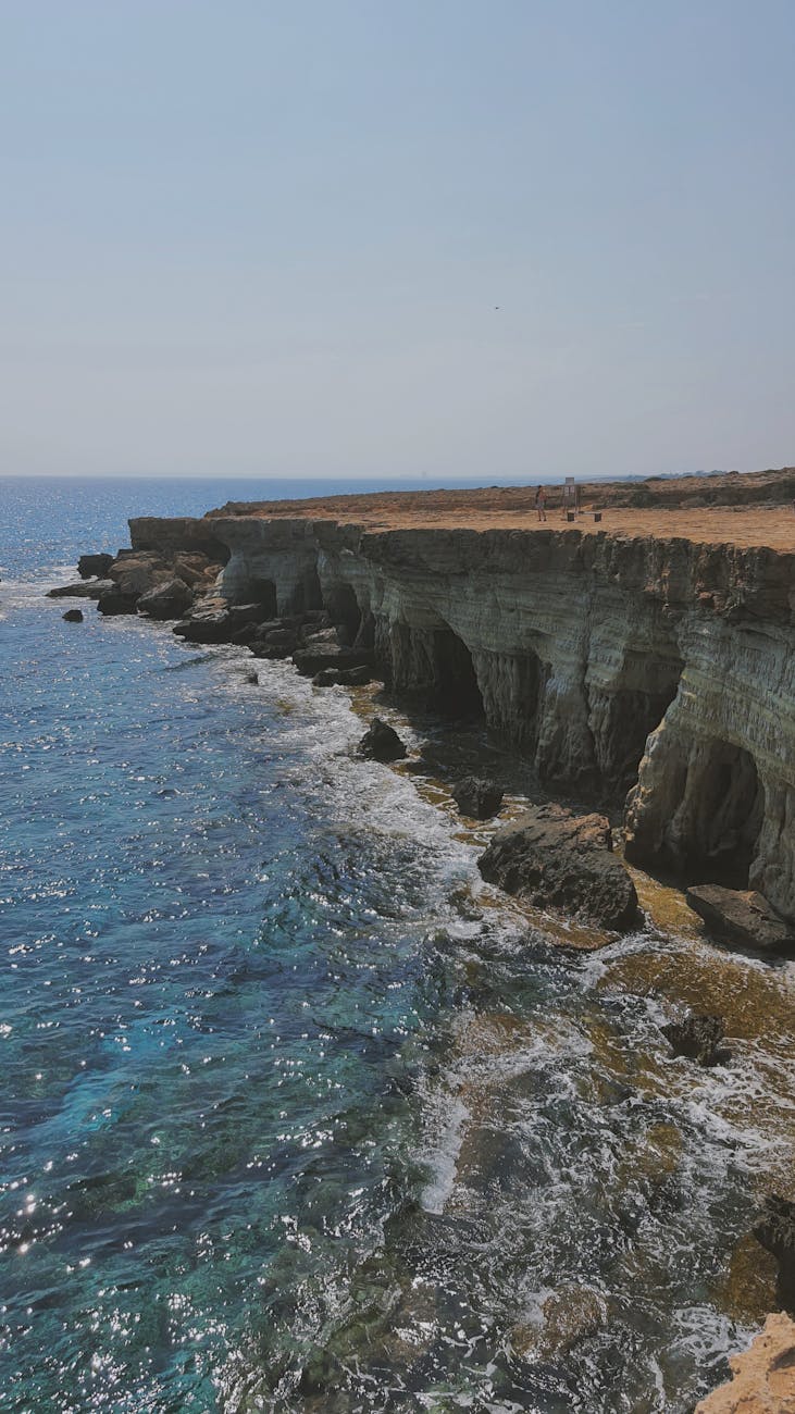stunning sea caves on cyprus coastline