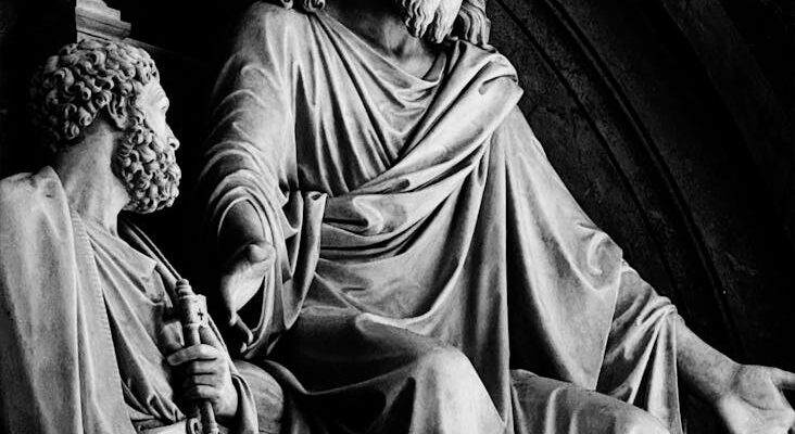 intricate marble sculptures in historic archway