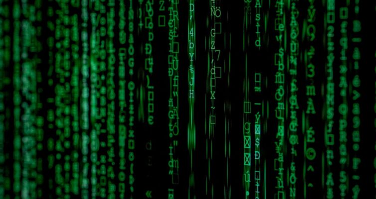 close up photo of matrix background
